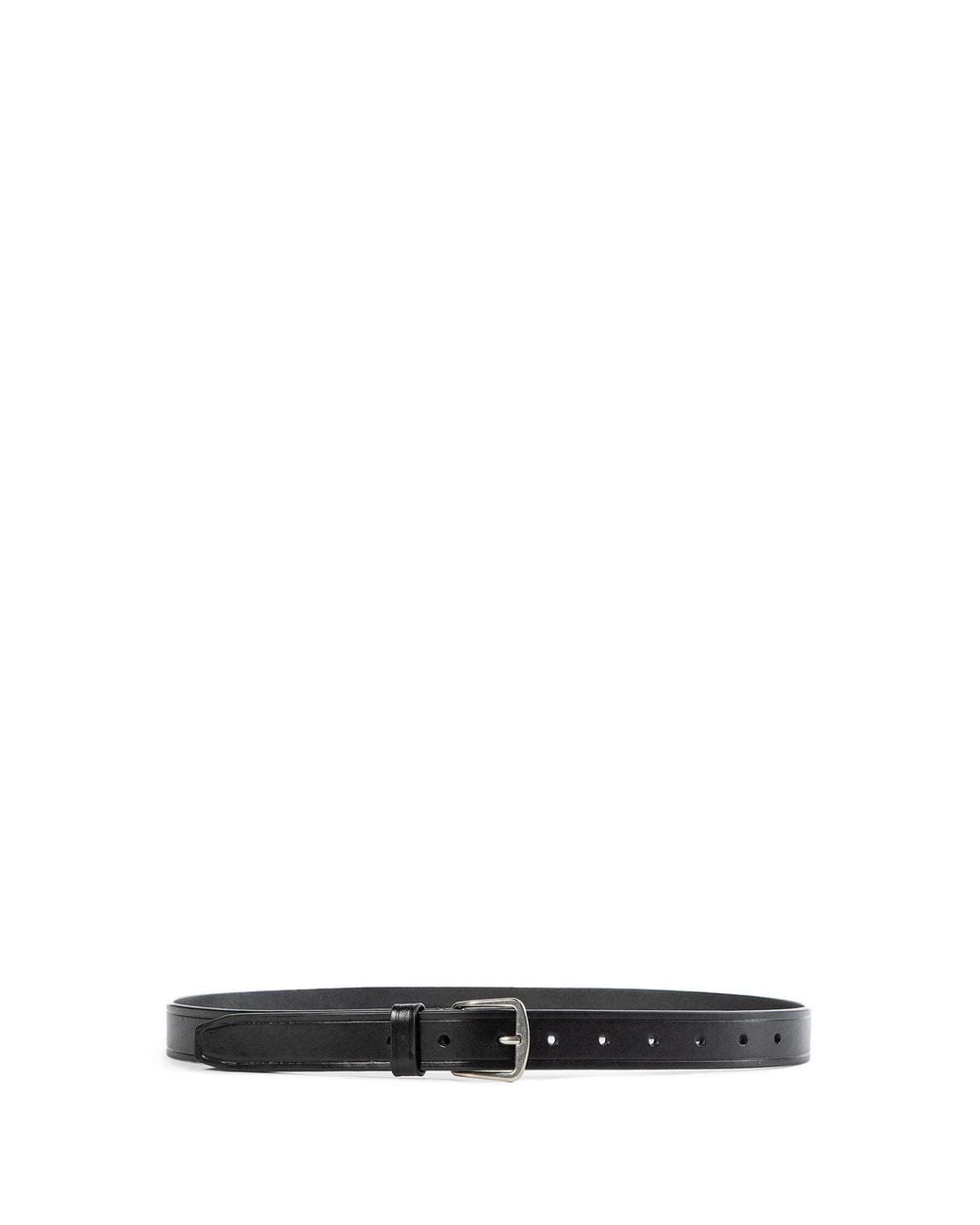 Ann Demeulemeester Black Willow Leather Belt for men