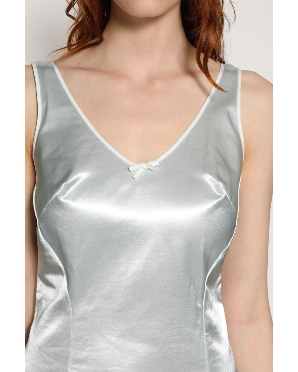 Miu Miu Satin Dress in White