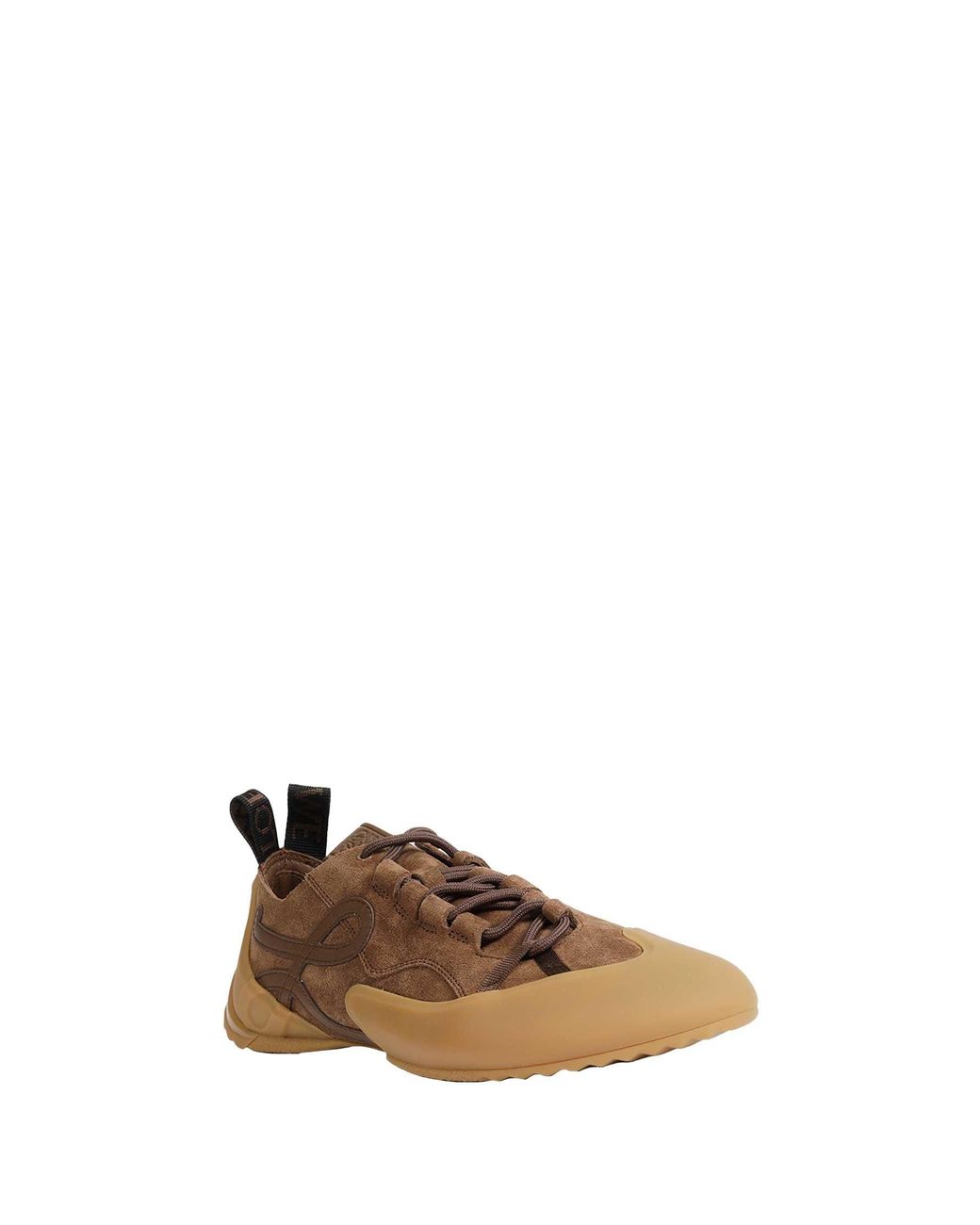 Loewe Brown Suede Grip Sneakers