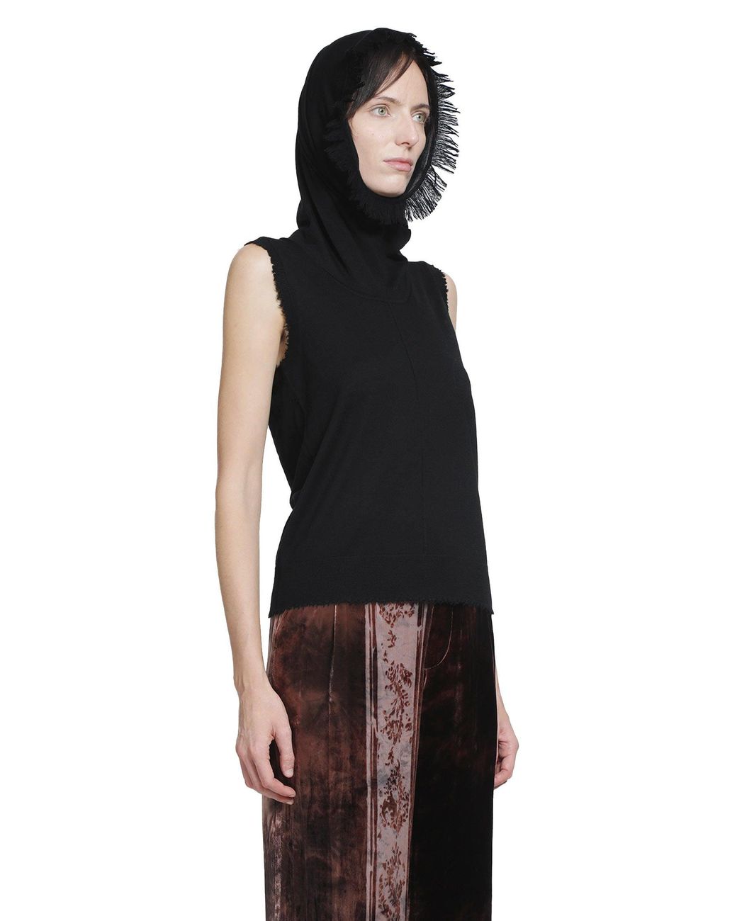 YA YI Black Runa Wool Vest