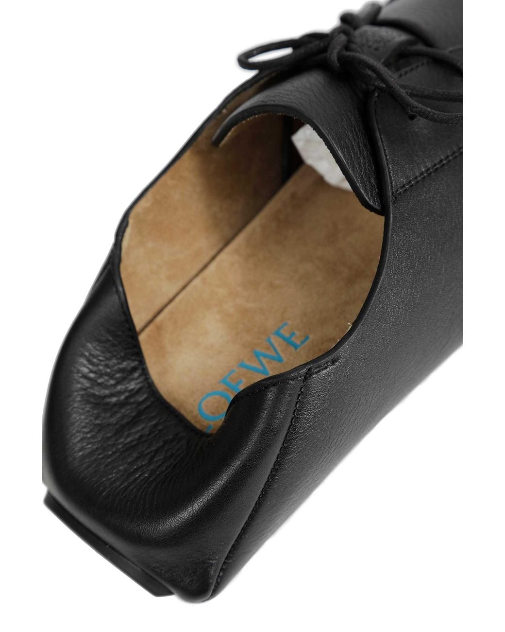 Loewe Black Soft Calfskin Rambla Boat Shoes for men