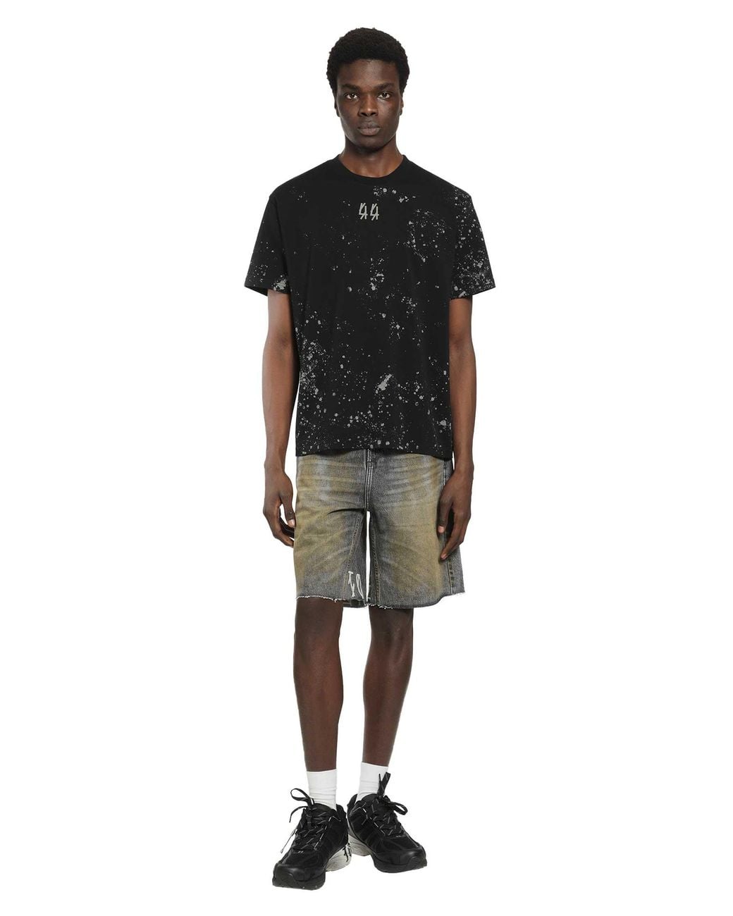 44 Label Group Black T-Shirt Stain 44 for men