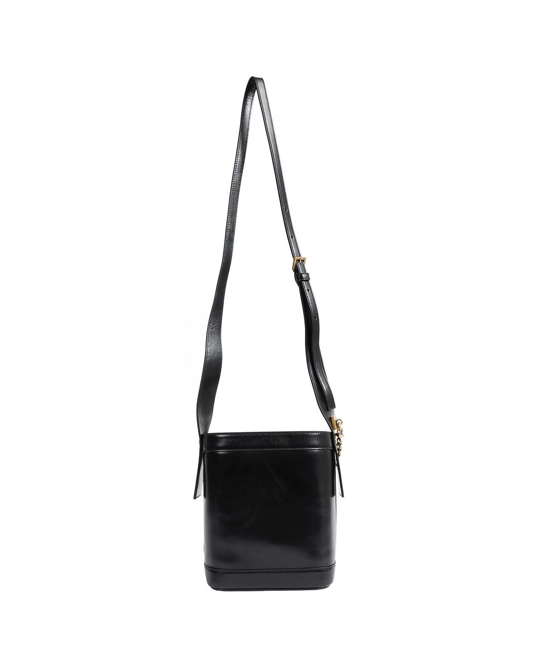 Versace Black Pivot Mini Leather Bucket Bag