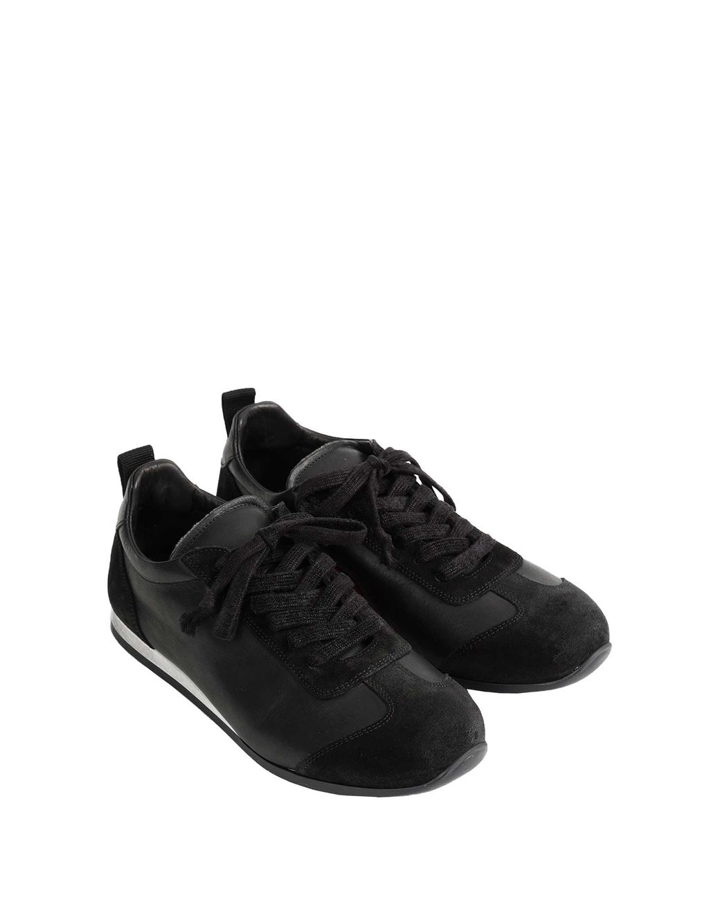 Uma Wang Black Leather Sneakers