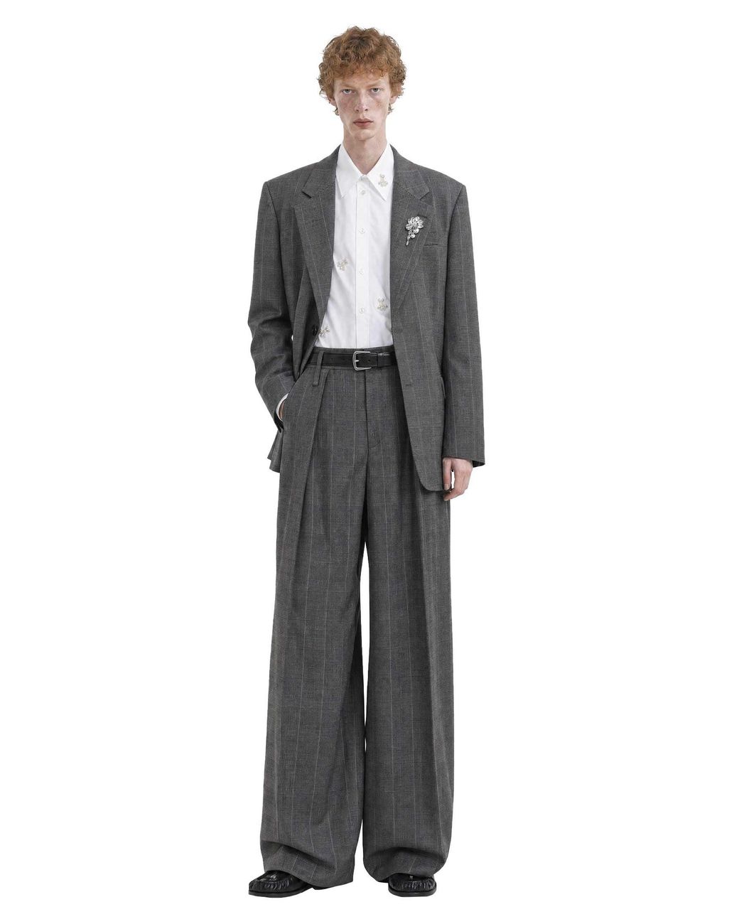 Simone Rocha White Turbo Beaded Easy Shirt for men