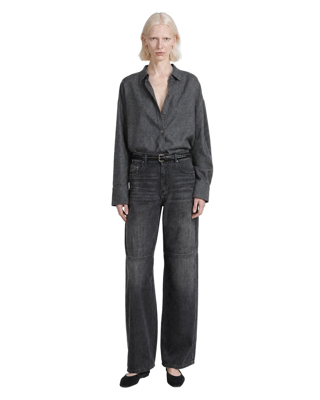 Max Mara Gray Wool Flannel Shirt