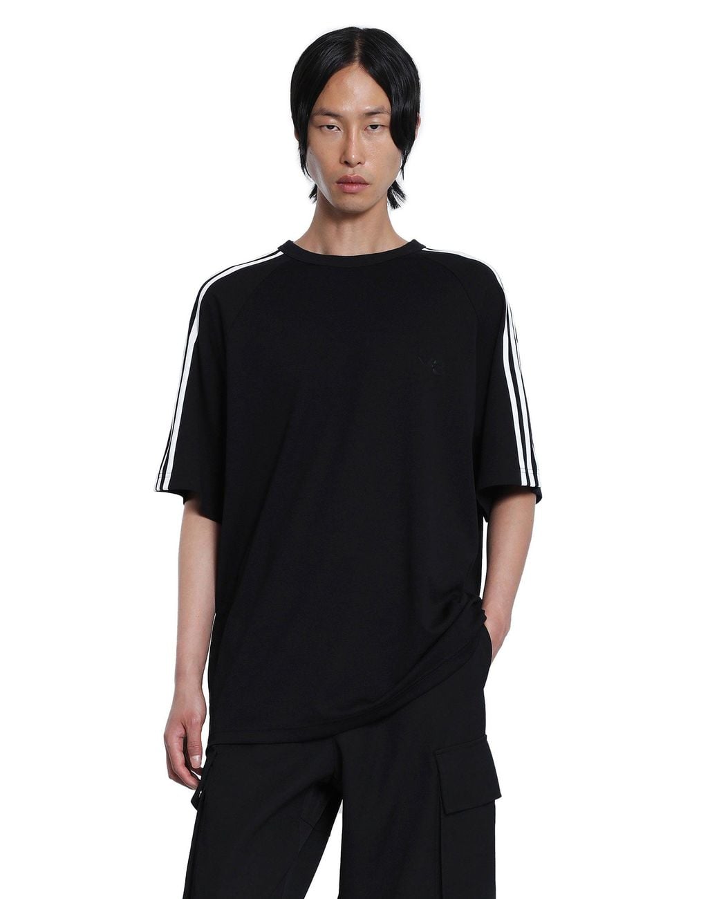 Y-3 Black 3-Stripes T-Shirt for men