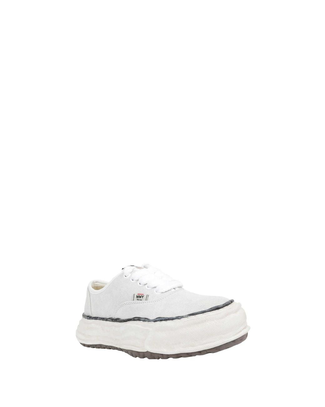 Maison Mihara Yasuhiro White Baker26 Glittery Suede Sneakers for men