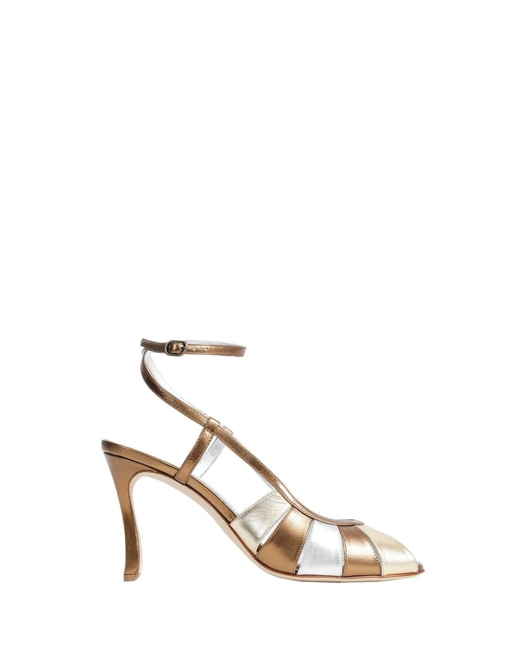 Manolo Blahnik Metallic Coludadhi Sandals