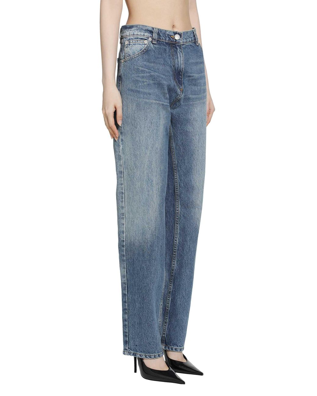 Magda Butrym Blue Tapered Leg Jeans