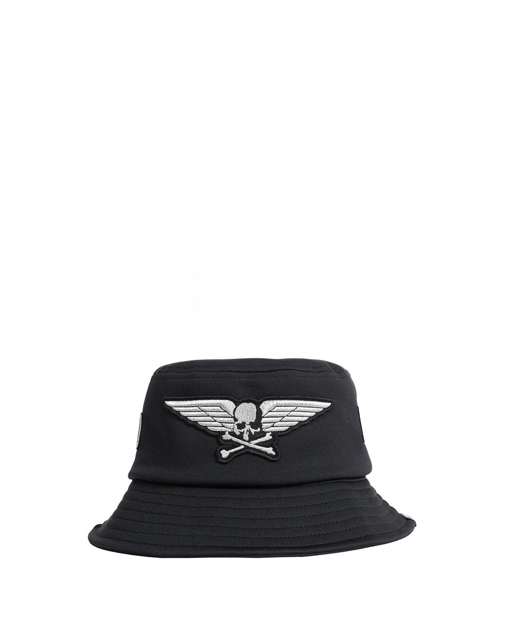 MASTERMIND WORLD Black Mj Patched Bucket Hat for men