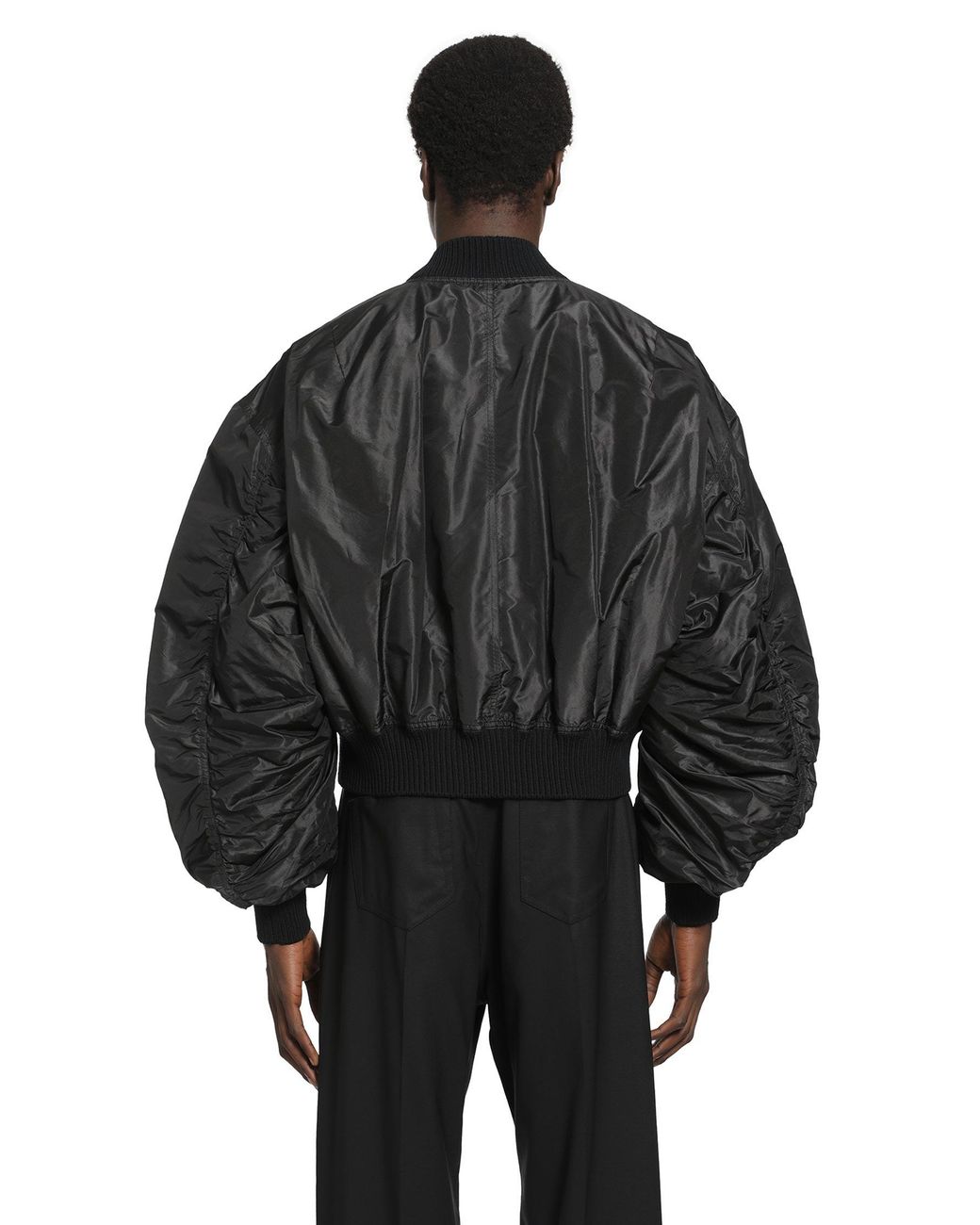 Rick Owens Black Temple Secchia Flight Jacket for men