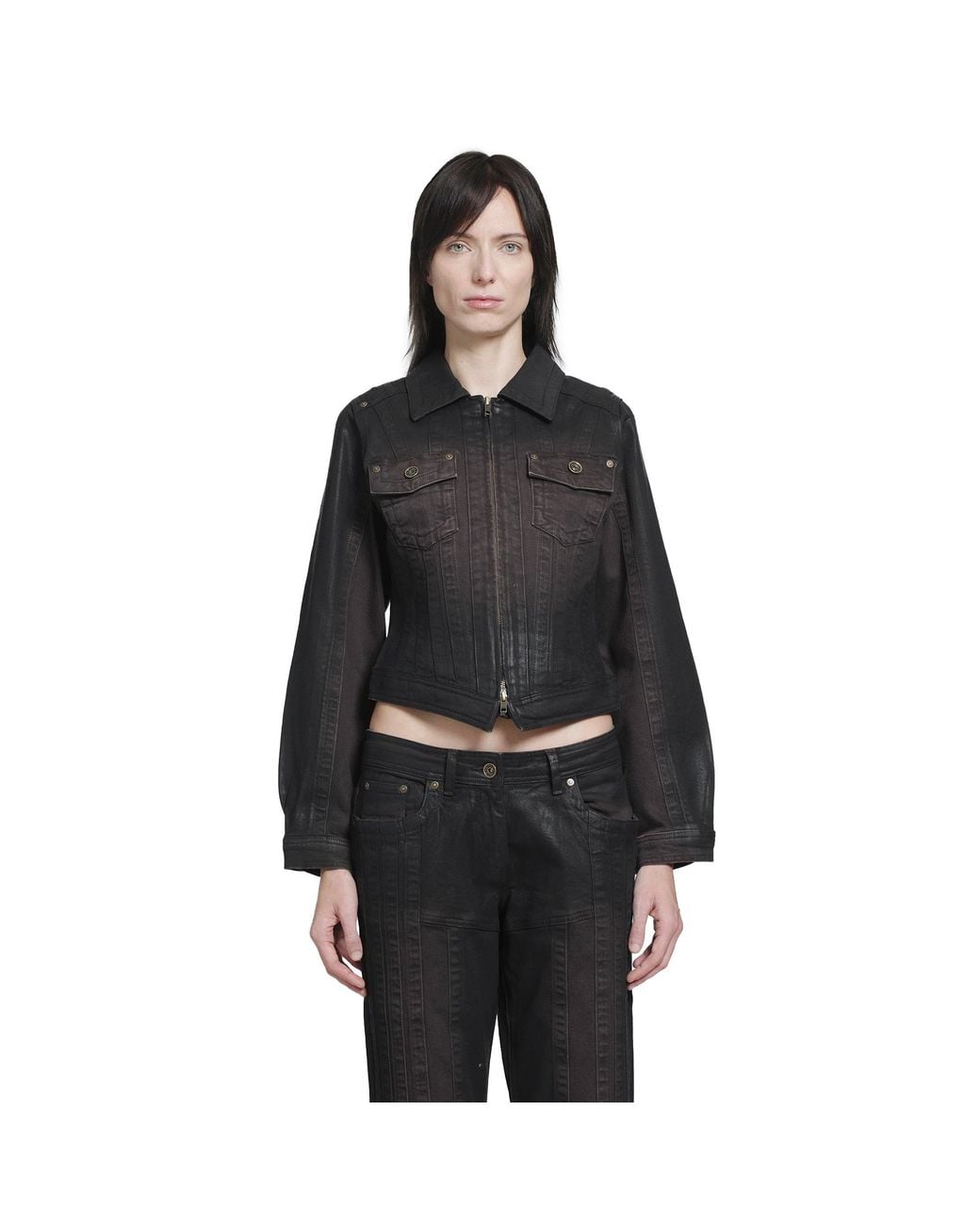KNWLS Black Alice Gloss Denim Jacket