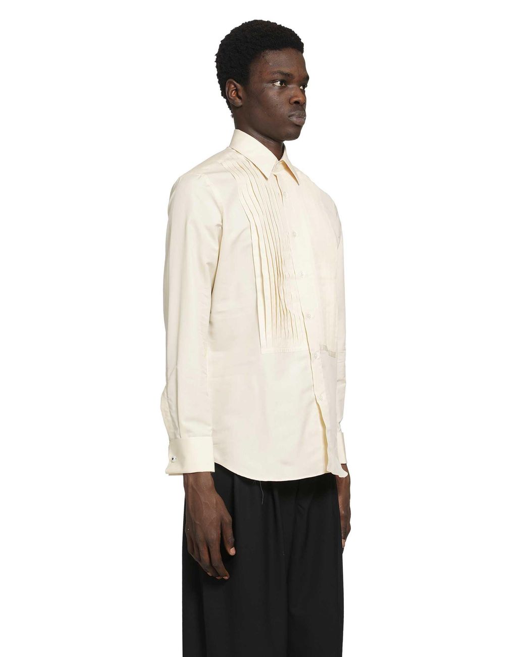 Lardini White Tuxedo Shirt for men