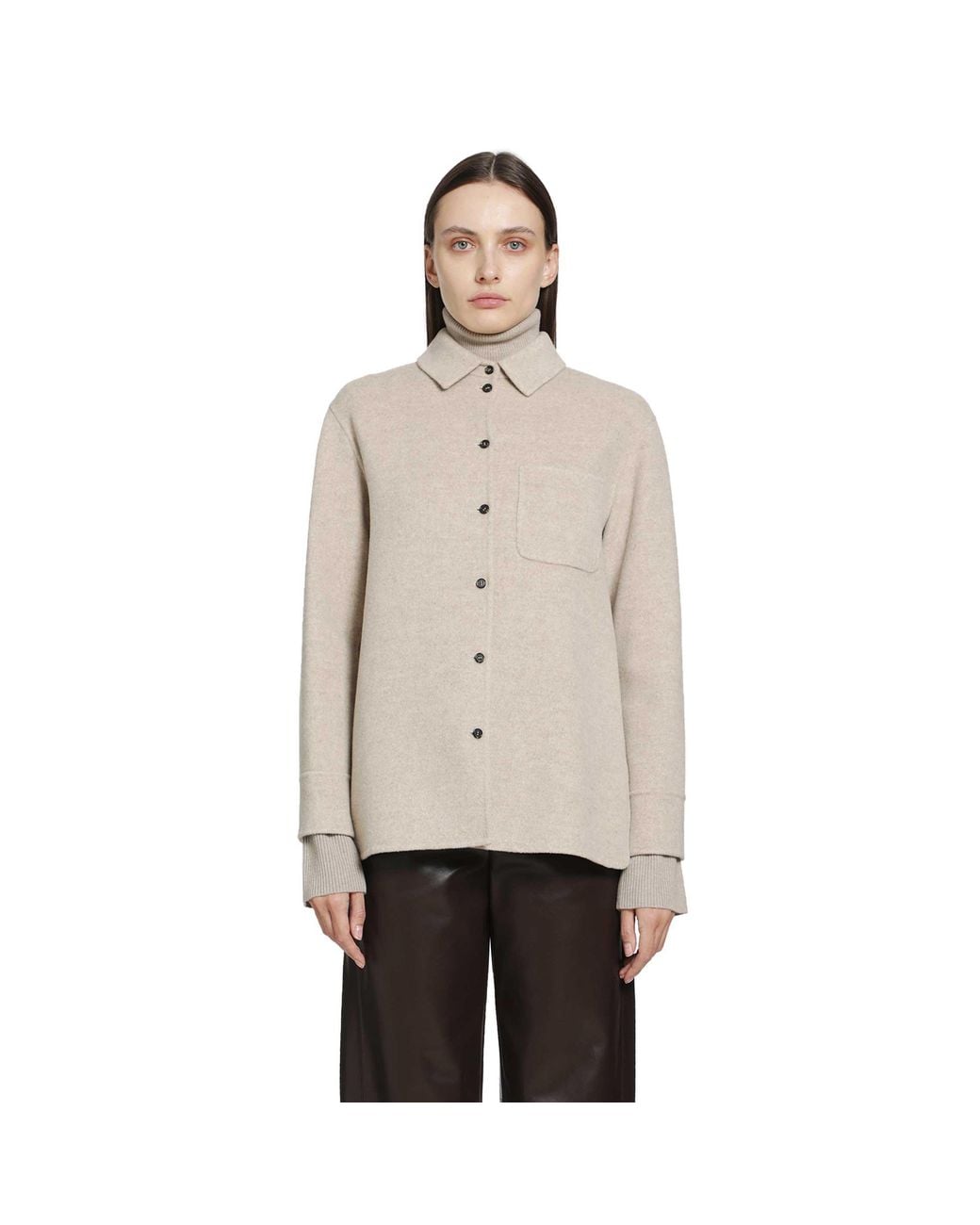 Max Mara Natural Wool And Cashmere Broadcloth Jacket