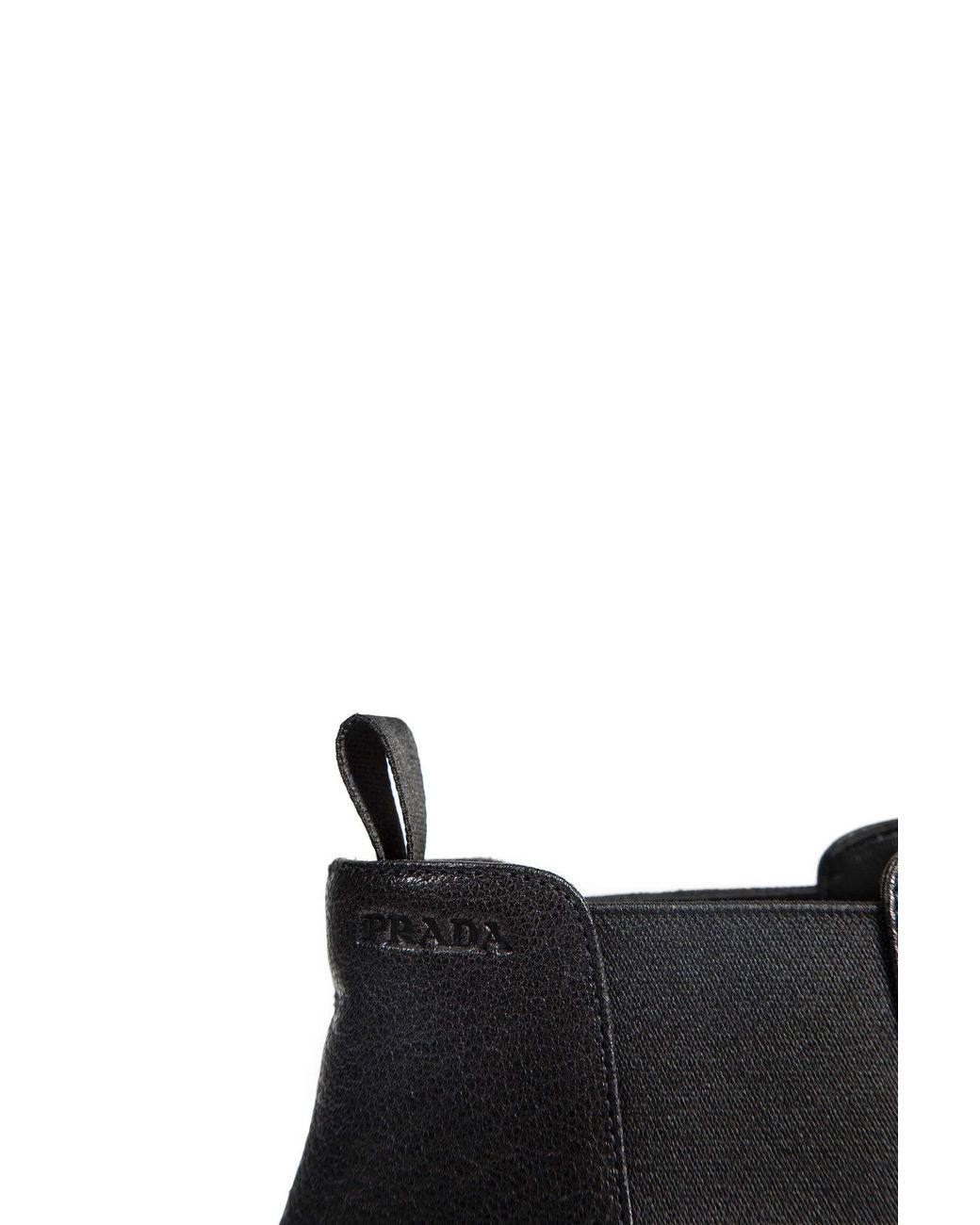 Prada Black Leather Chelsea Boots for men