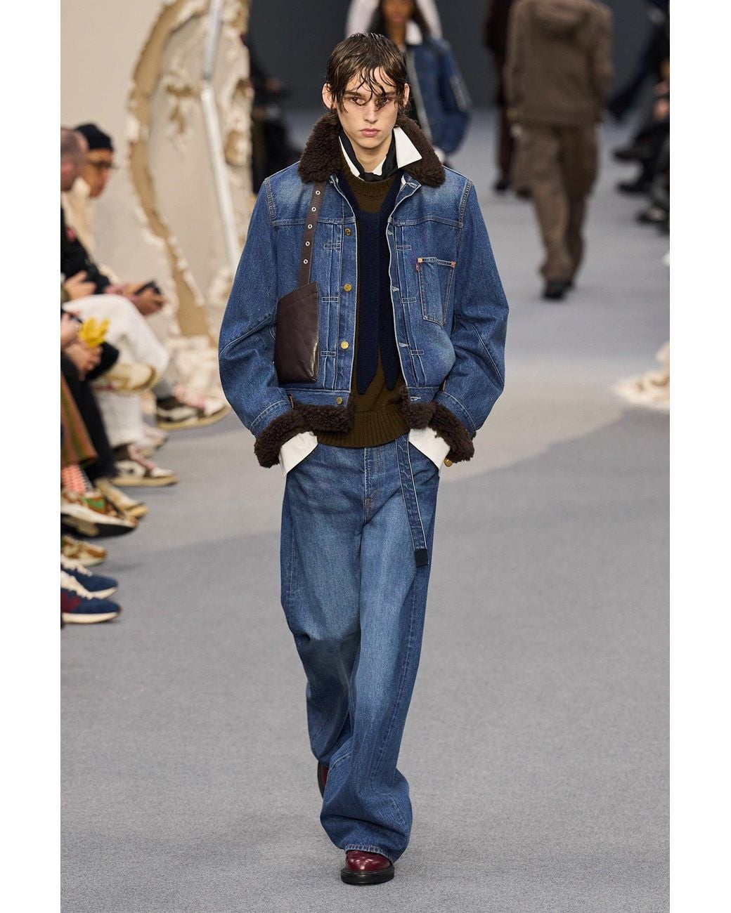 Sacai Blue Levi's X Sherpa Jacket for men