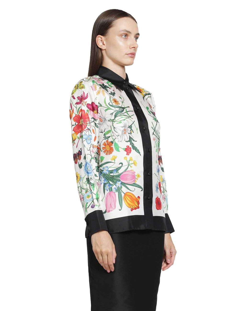 Gucci Red Printed Silk Shirt