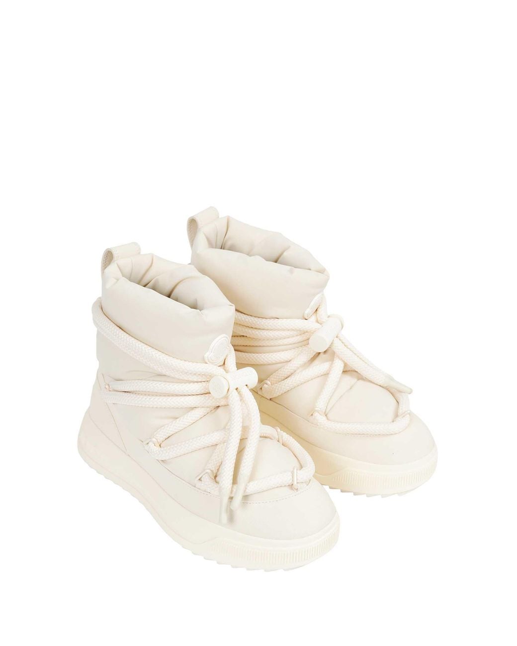 Moncler White Altive Mid Snow Boots