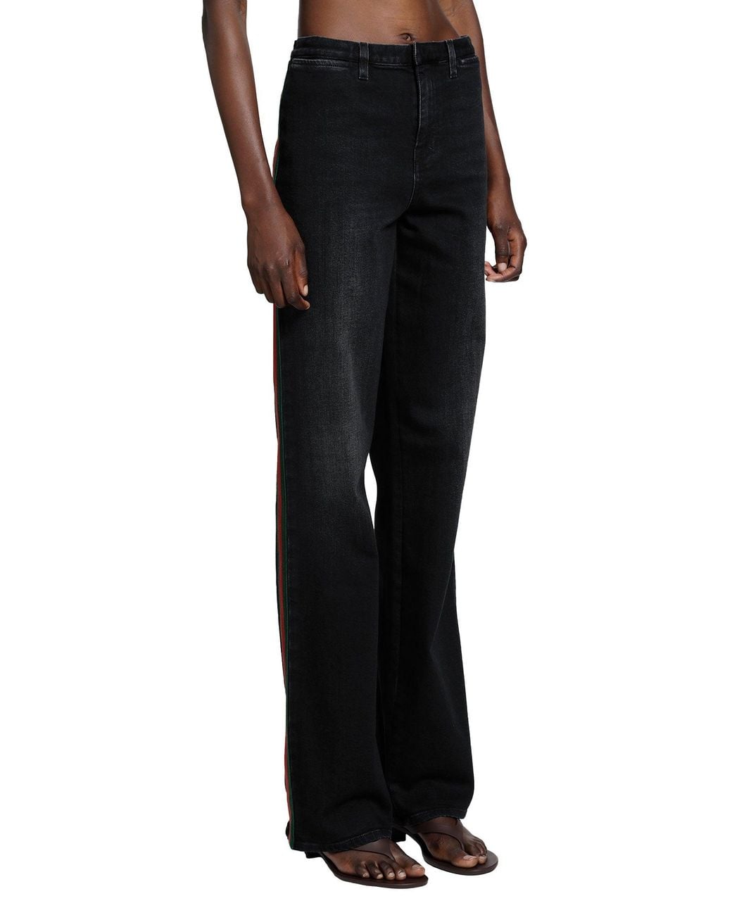 Gucci Black Washed Denim Tailored Jeans