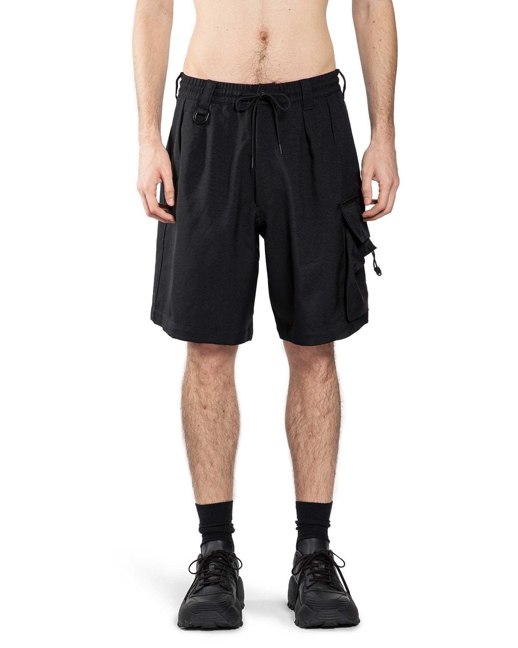 Y-3 Black Sport Uniform Cargo Shorts for men
