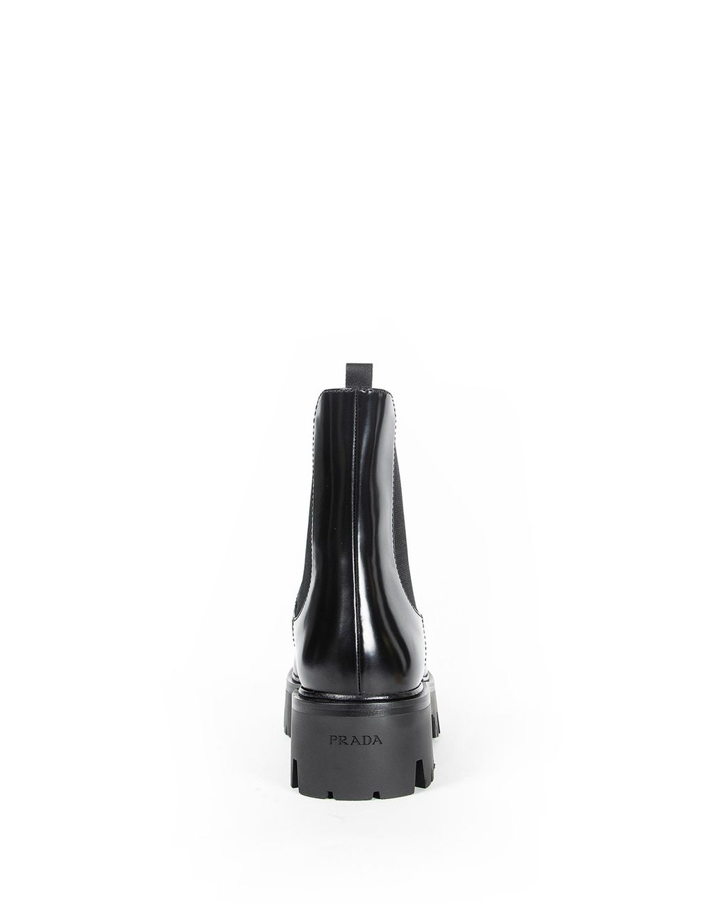 Prada Black Brushed Leather Stride Boots