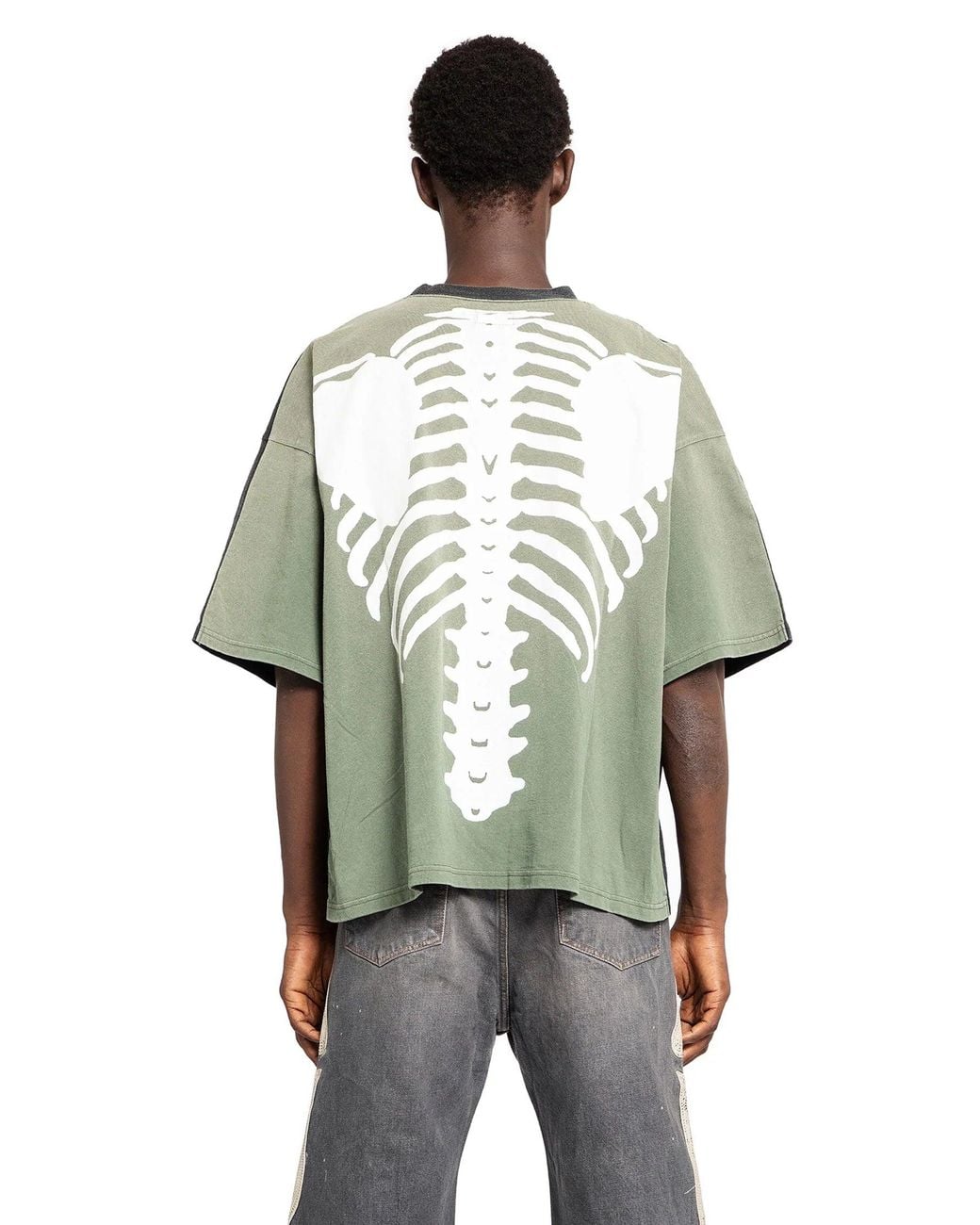 Kapital Black Jersey 2Tones Big Pocket (Bone) T-Shirt for men