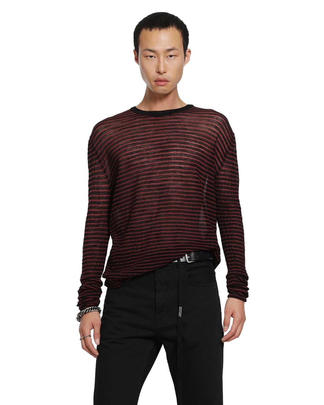 Ann Demeulemeester Red Racin Sweater for men