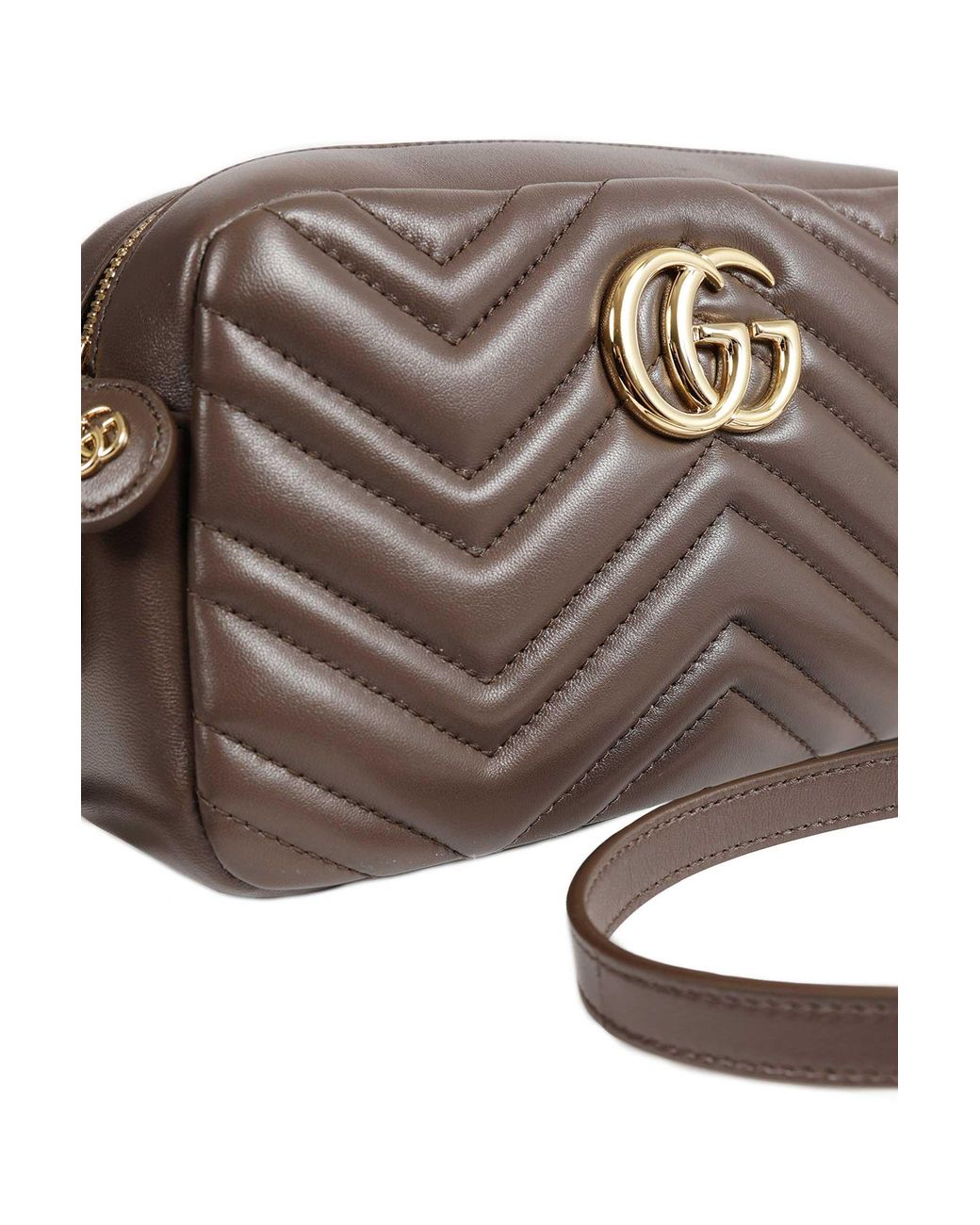 Gucci Brown Gg Marmont Small Camera Bag