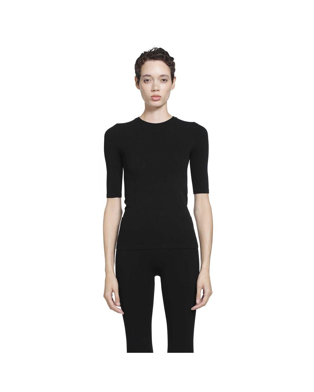 Totême Black Compact Jersey Top