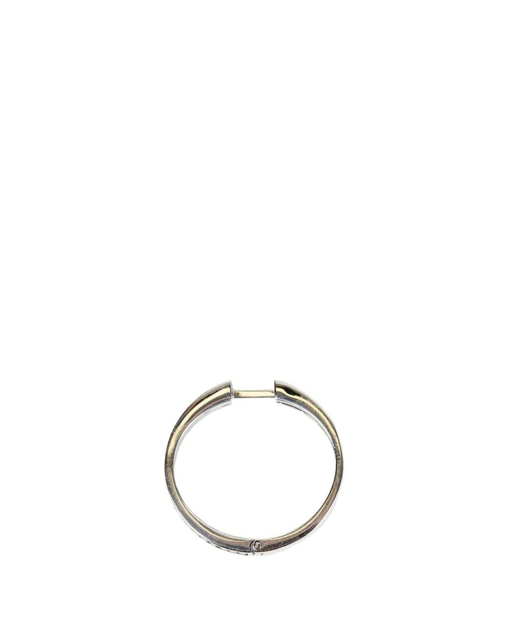 Emanuele Bicocchi Metallic Dotted Hoop Earring for men