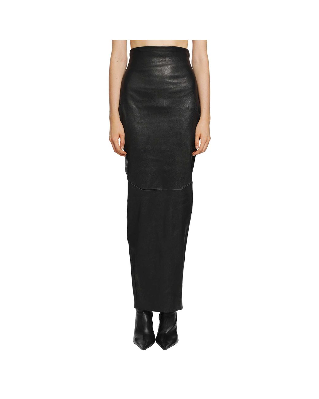 Rick Owens Black Tower Dirt Pillar Skirt