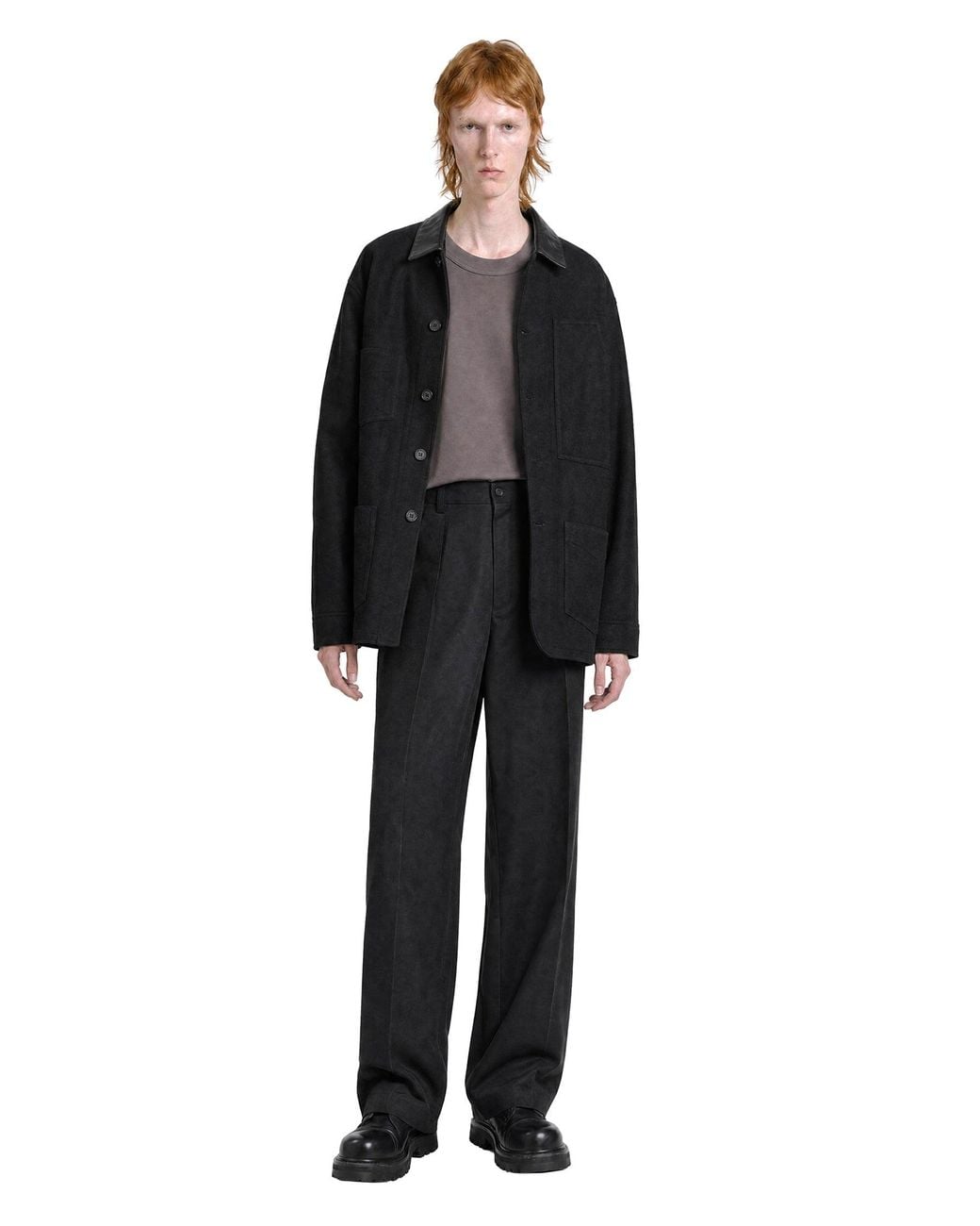 Comme des Garçons Gray Long Sleeve Pocket Cotton T-Shirt for men