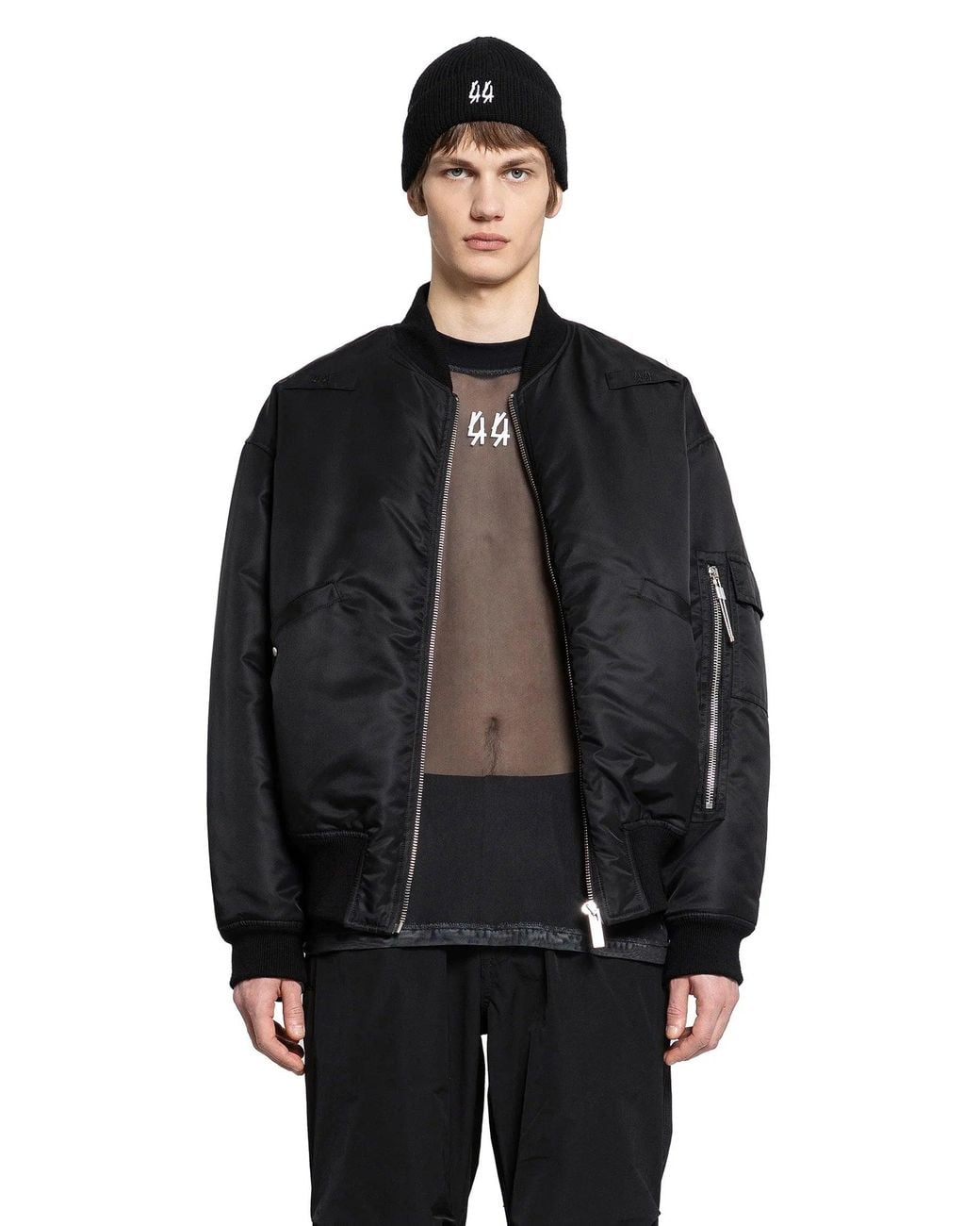 44 Label Group Black Profiler Bomber for men