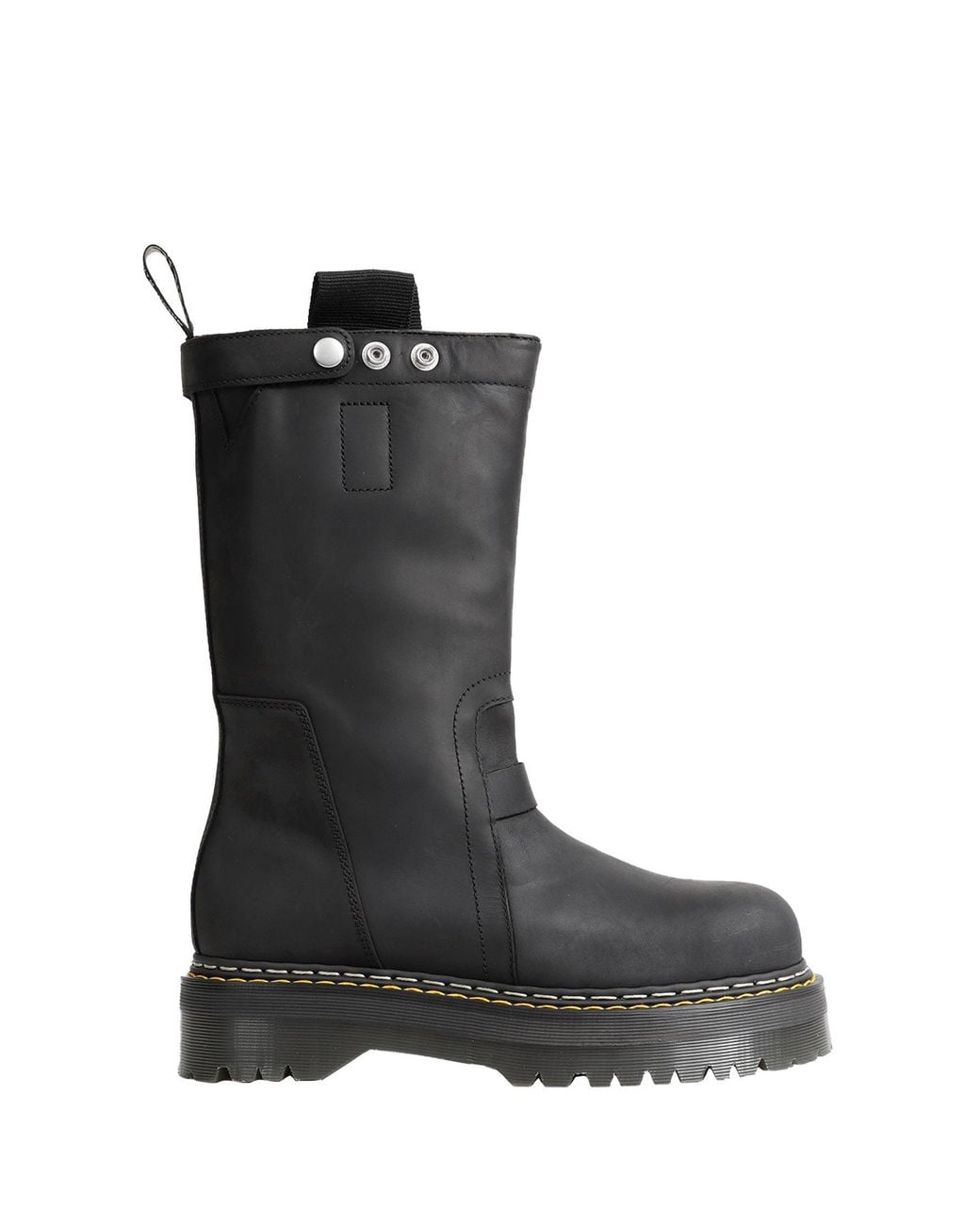 Rick Owens Black Dr. Martens X Quad Sole Pull On Boots for men