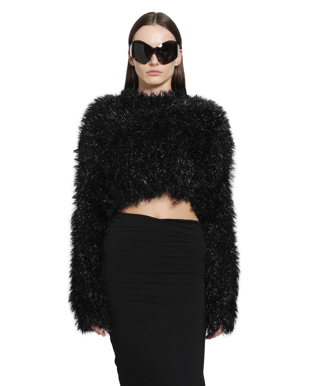 Junya Watanabe Black Glitter Mohair Sweater