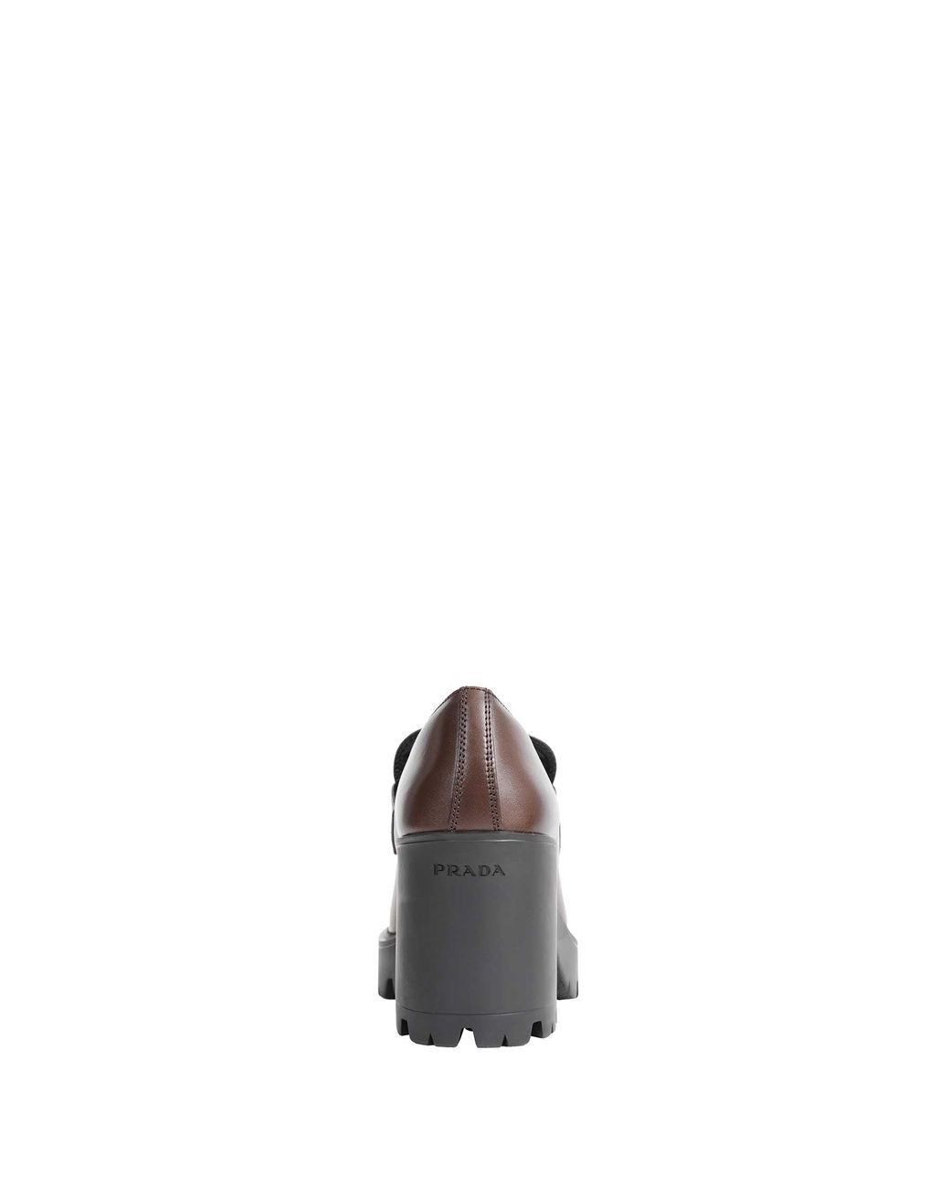 Prada Gray Leather Loafers