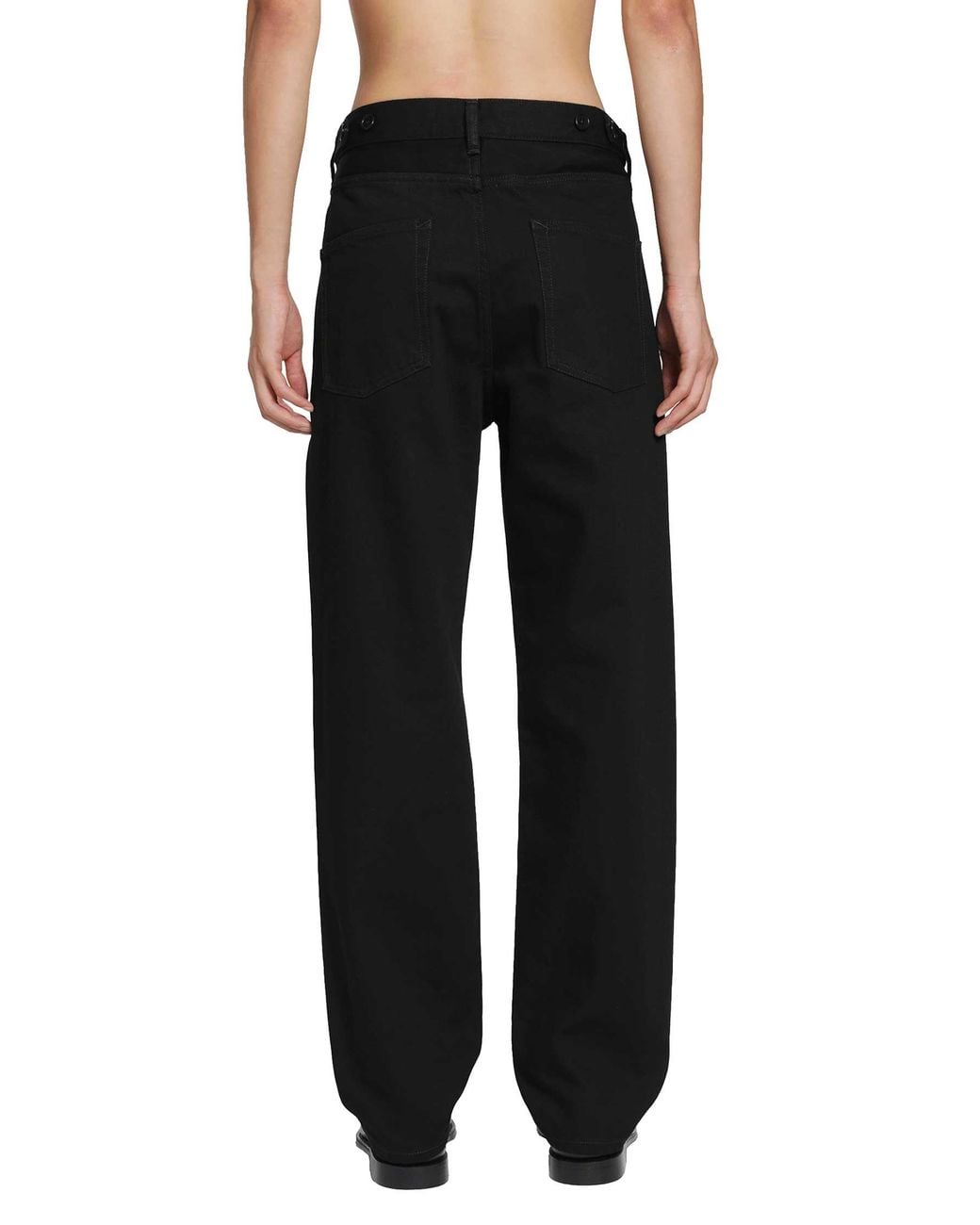 SALON C. LUNDMAN Black Tailored Denim Jeans for men