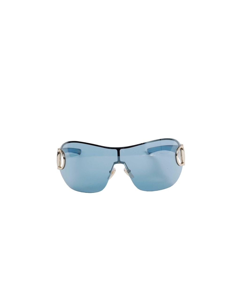 Gucci Blue Frameless Mask Sunglasses