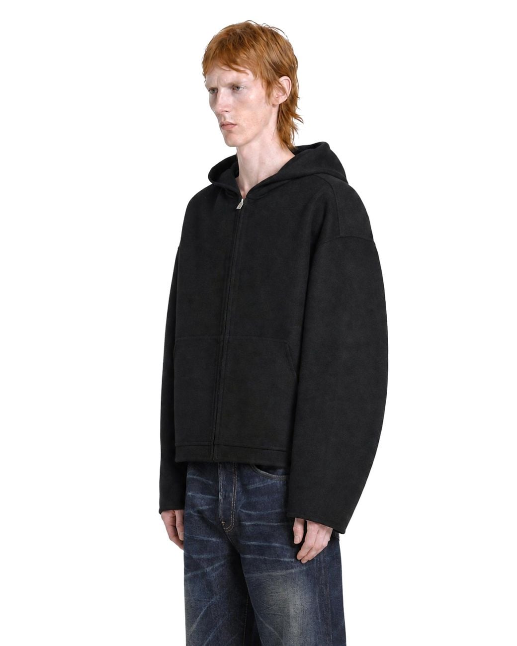 Acne Black Hooded Cashmere Jacket for men