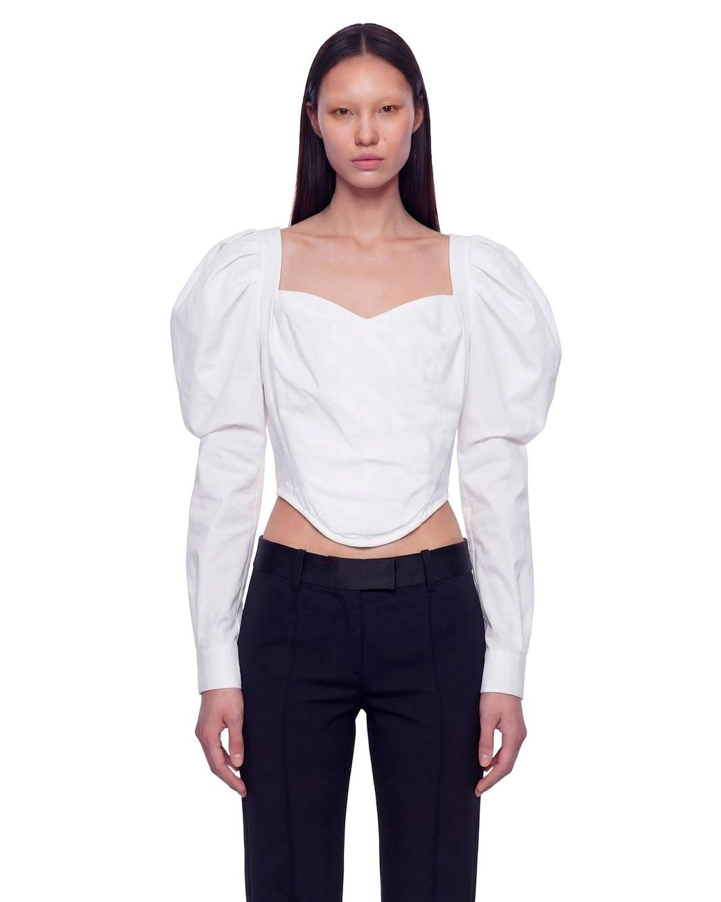 Vivienne Westwood White Ls Sunday Corset Top