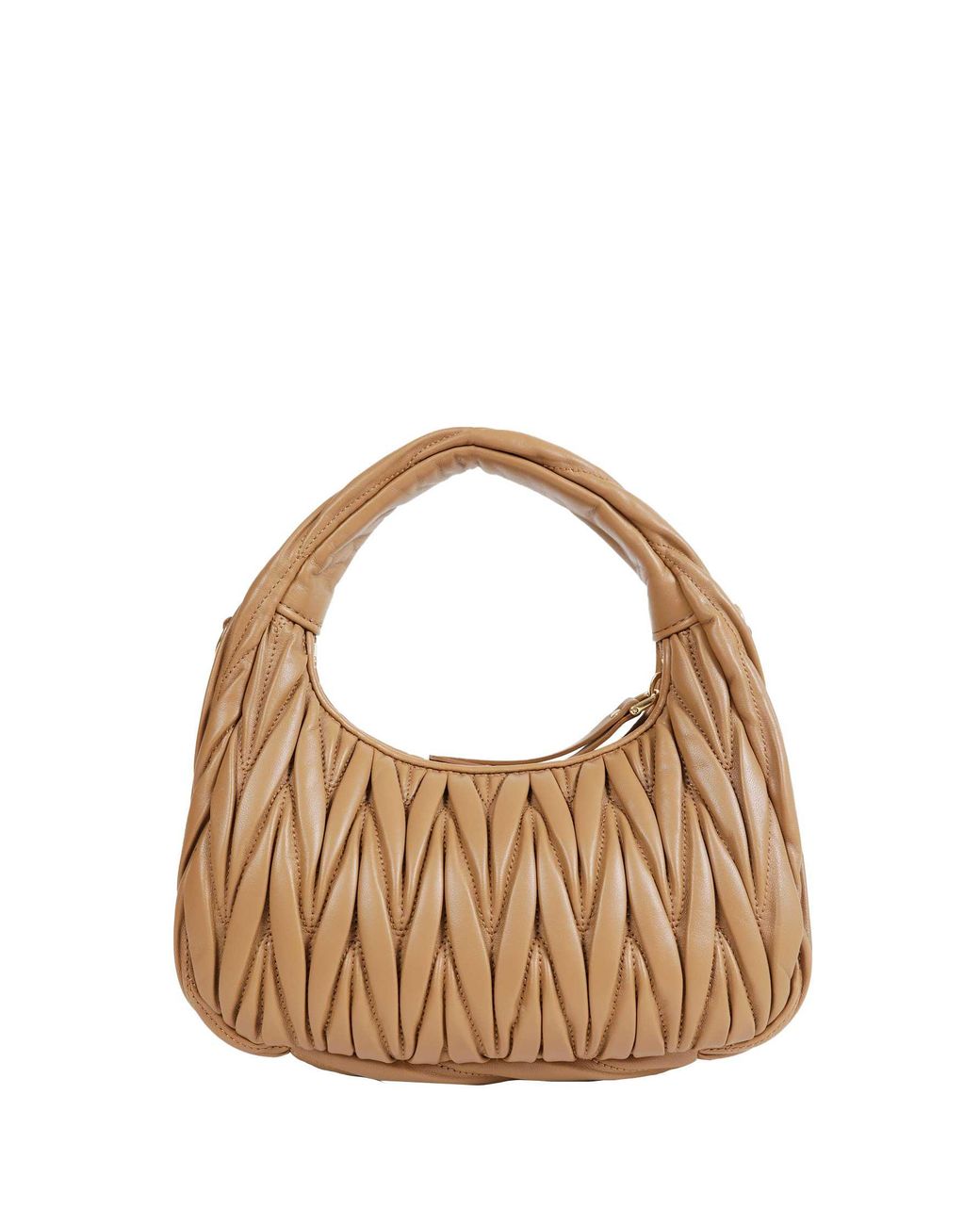 Miu Miu Brown Wander Matelassé Hobo Bag