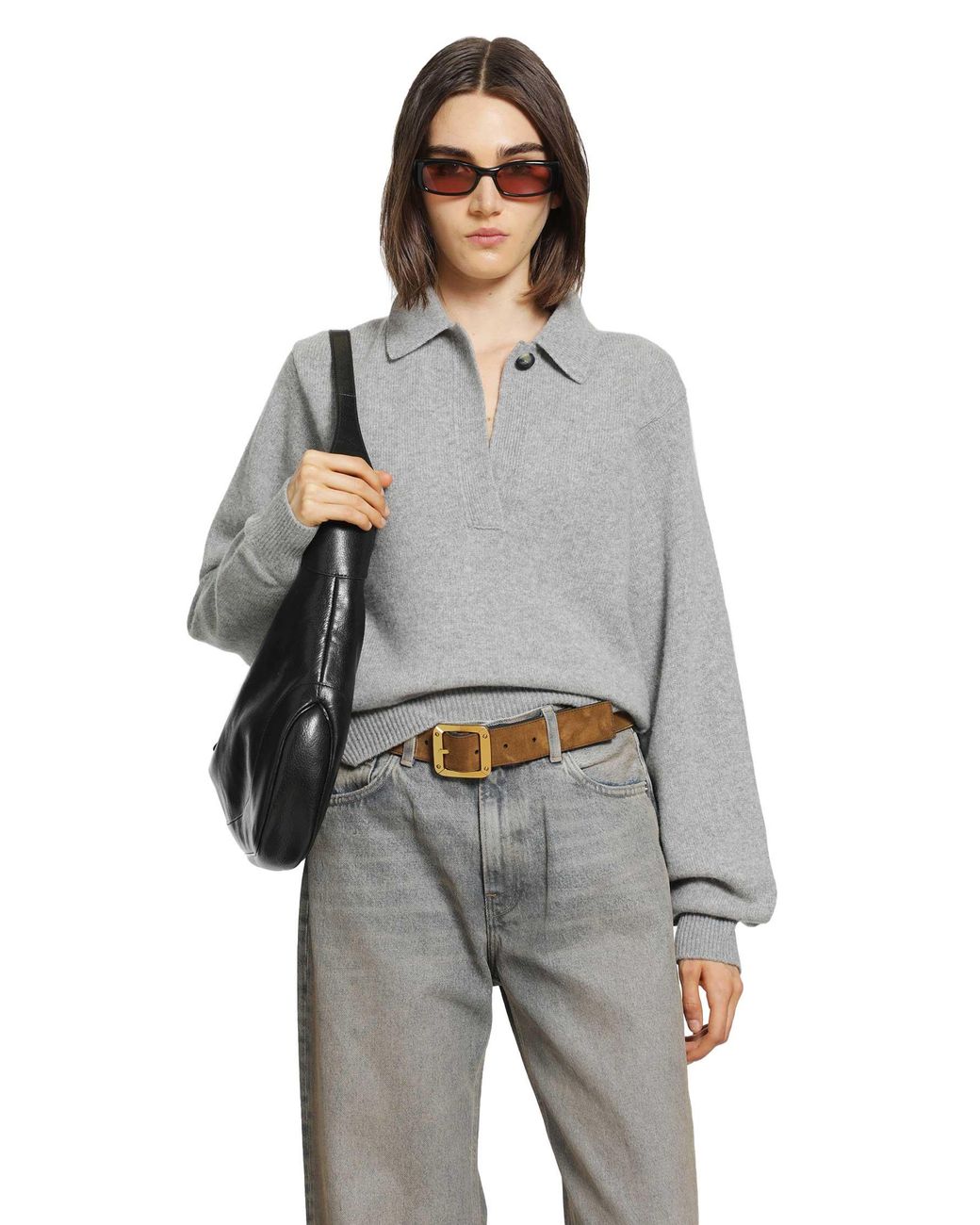 Haikure Gray Ash Relaxed Sweater