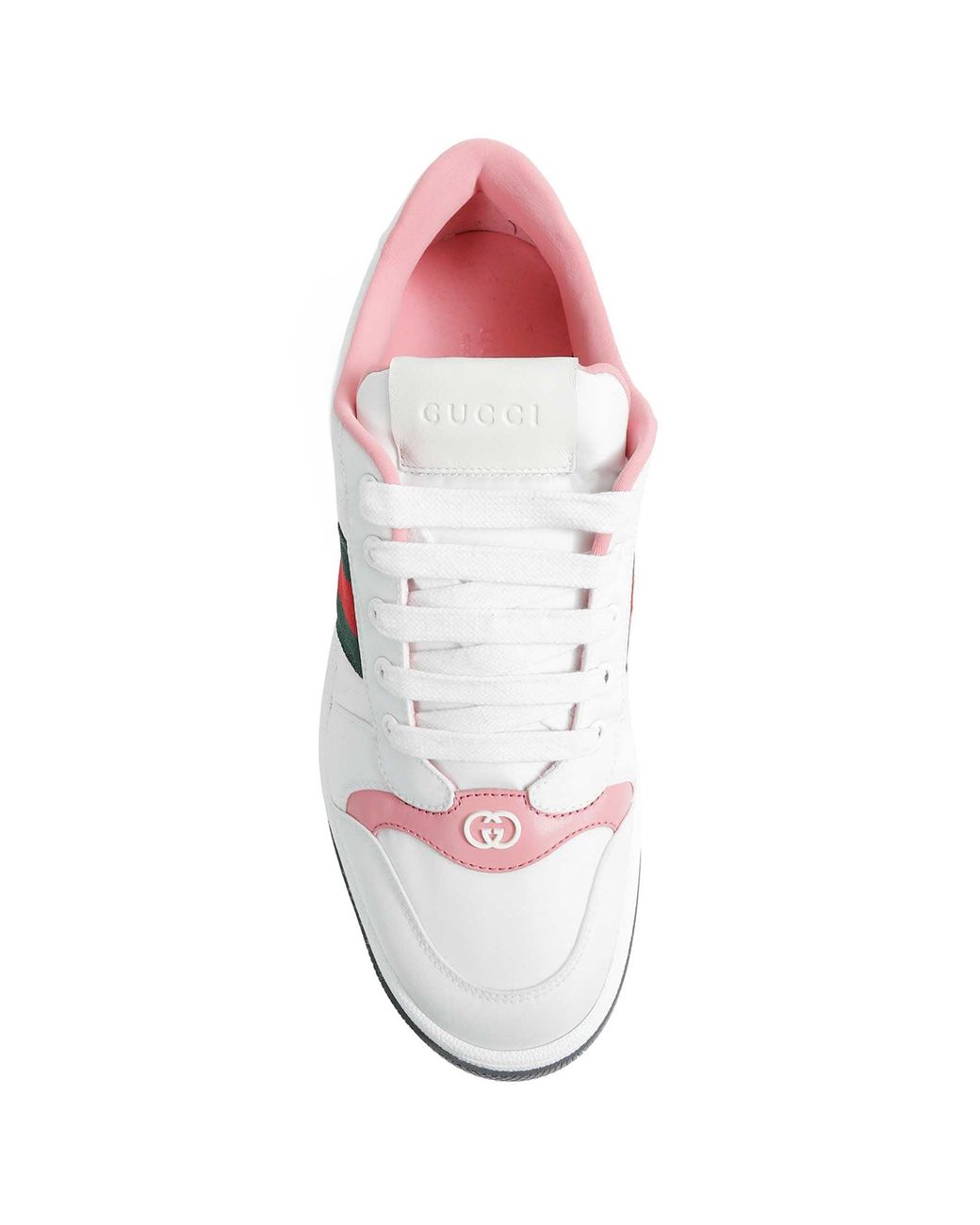 Gucci White Screener Sneakers