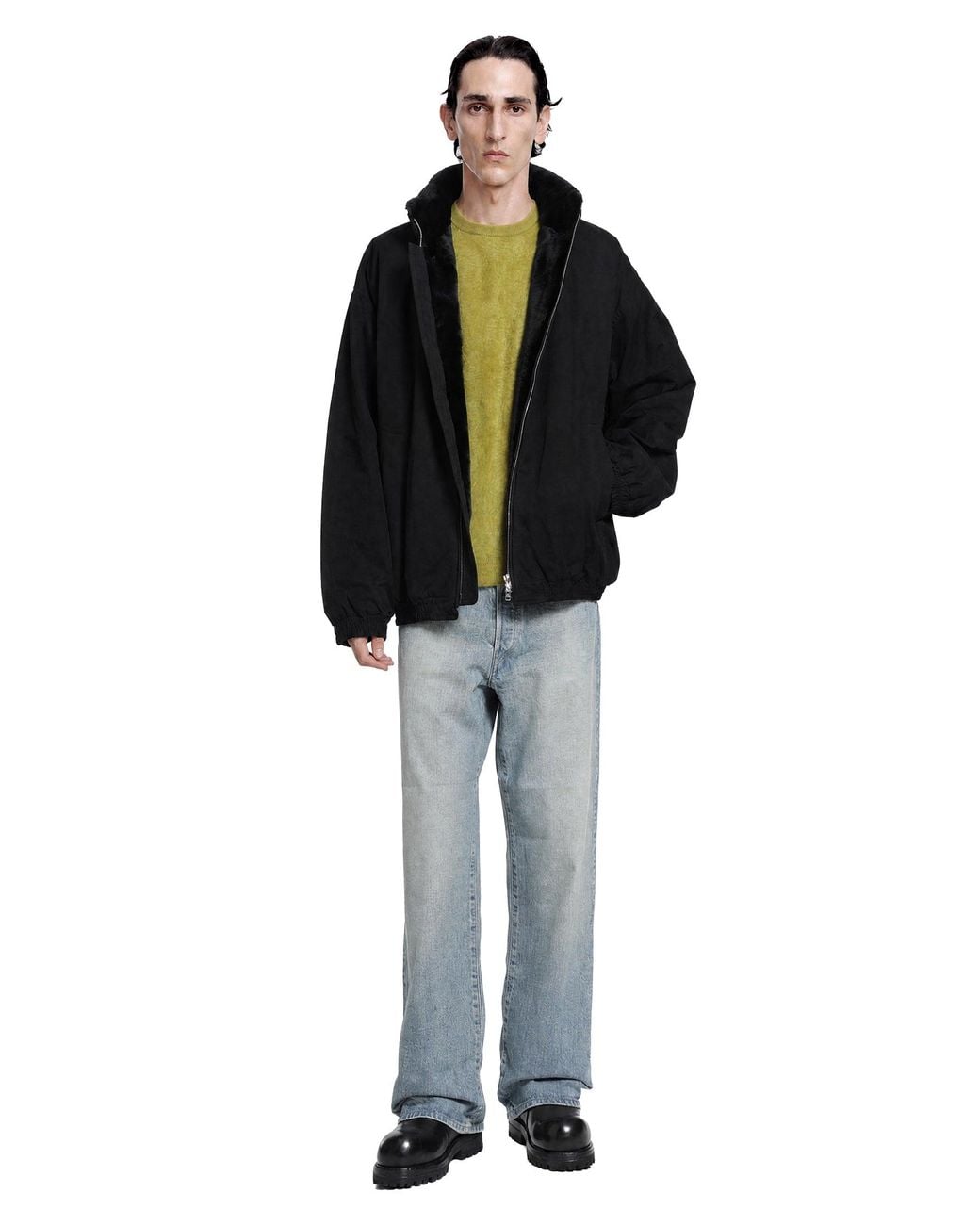 Ssstein Blue Loose Denim Pants for men