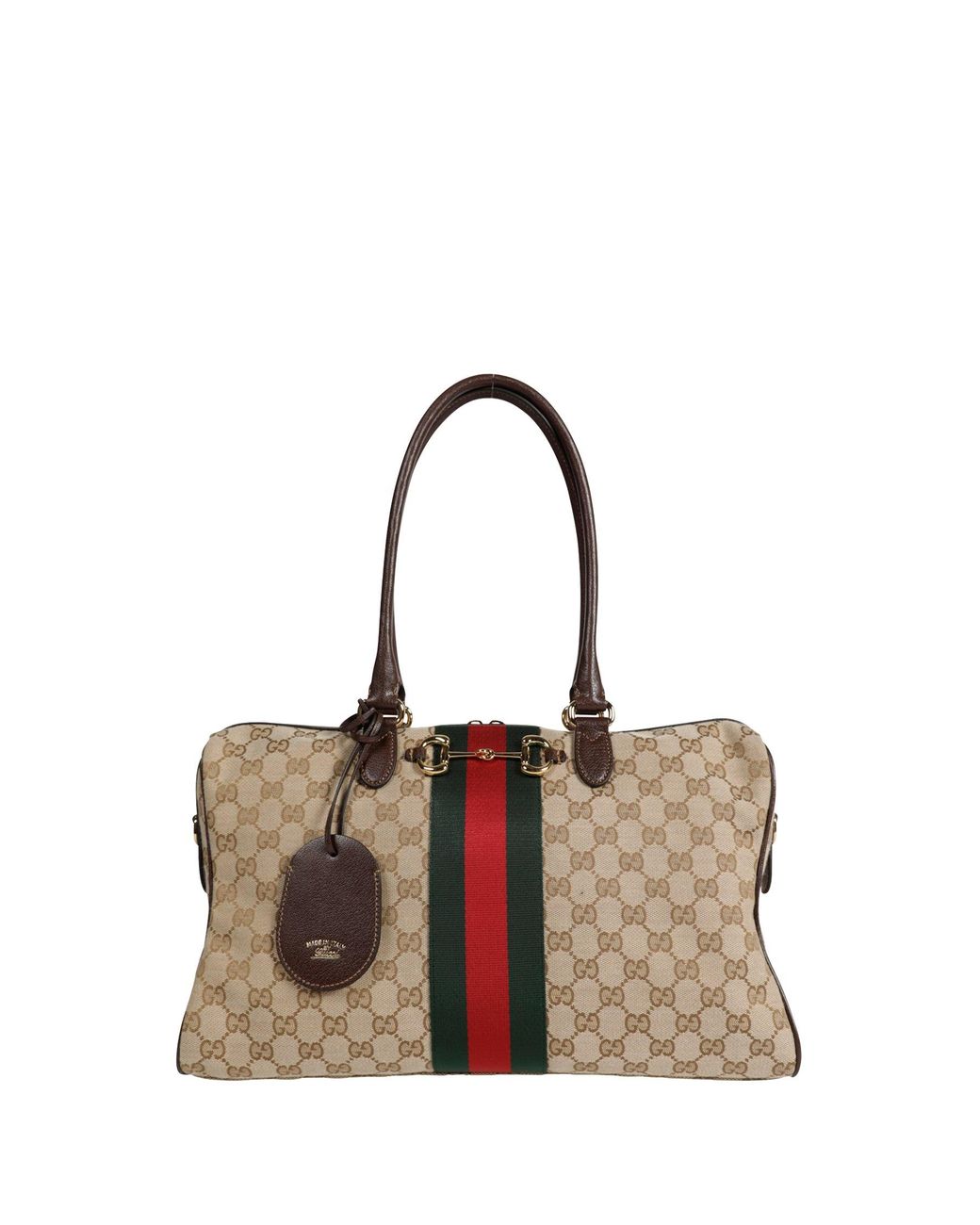 Gucci Brown Borsetto Large Boston Bag