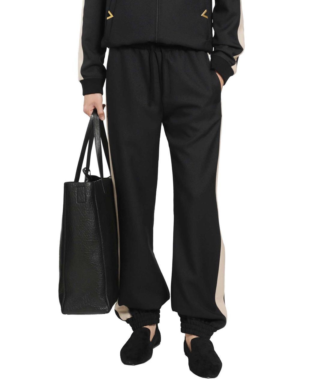 Valentino Black Vlogo Jersey Pants for men
