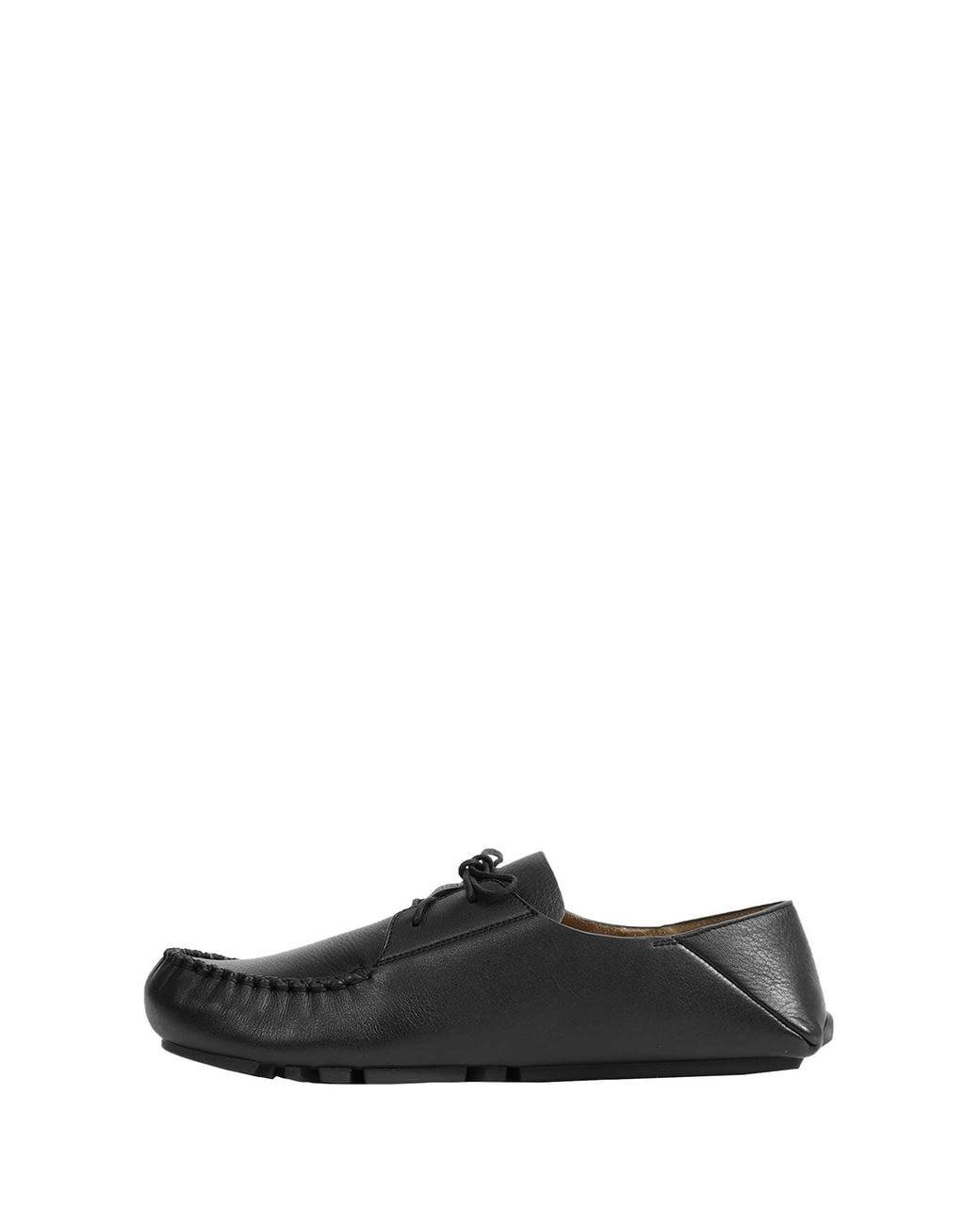 Loewe Black Soft Calfskin Rambla Boat Shoes for men