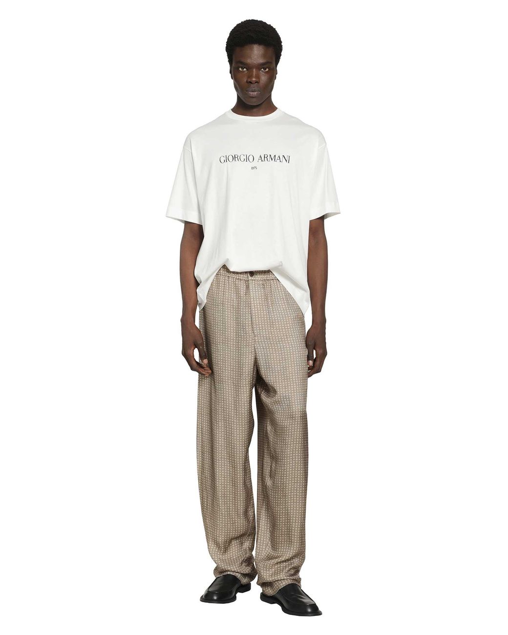 Giorgio Armani White 1975 Logo T-Shirt for men