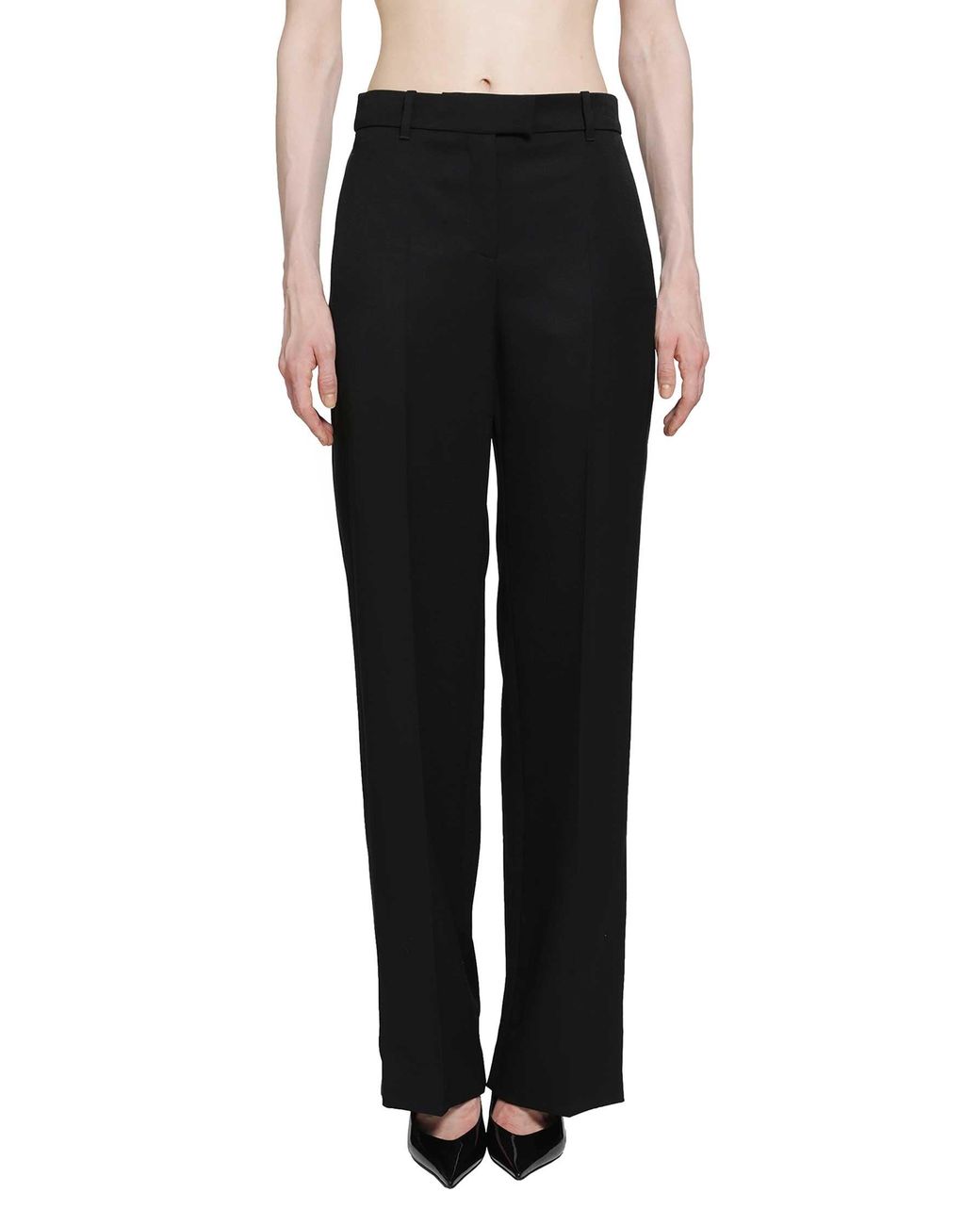 McQueen Black Tuxedo Trousers